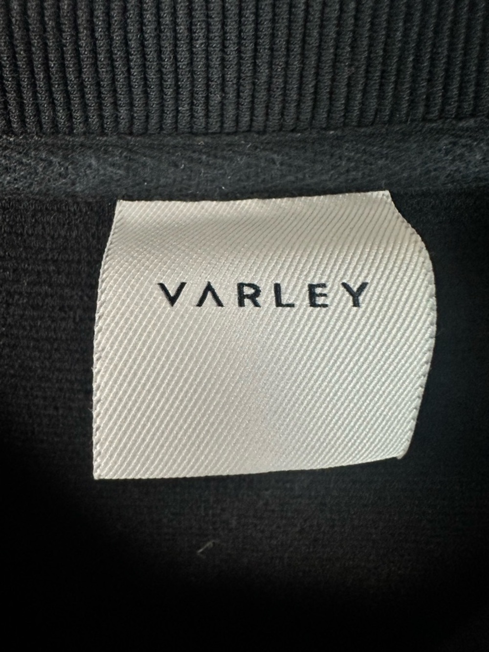 Varley Ten Oaks Logo Womens Black Quarter Zip Sweatshirt Medium Gold - Picture 2 of 8